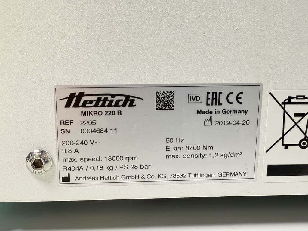 Hettich MIKRO 220R Gekoelde Centrifuge (4)