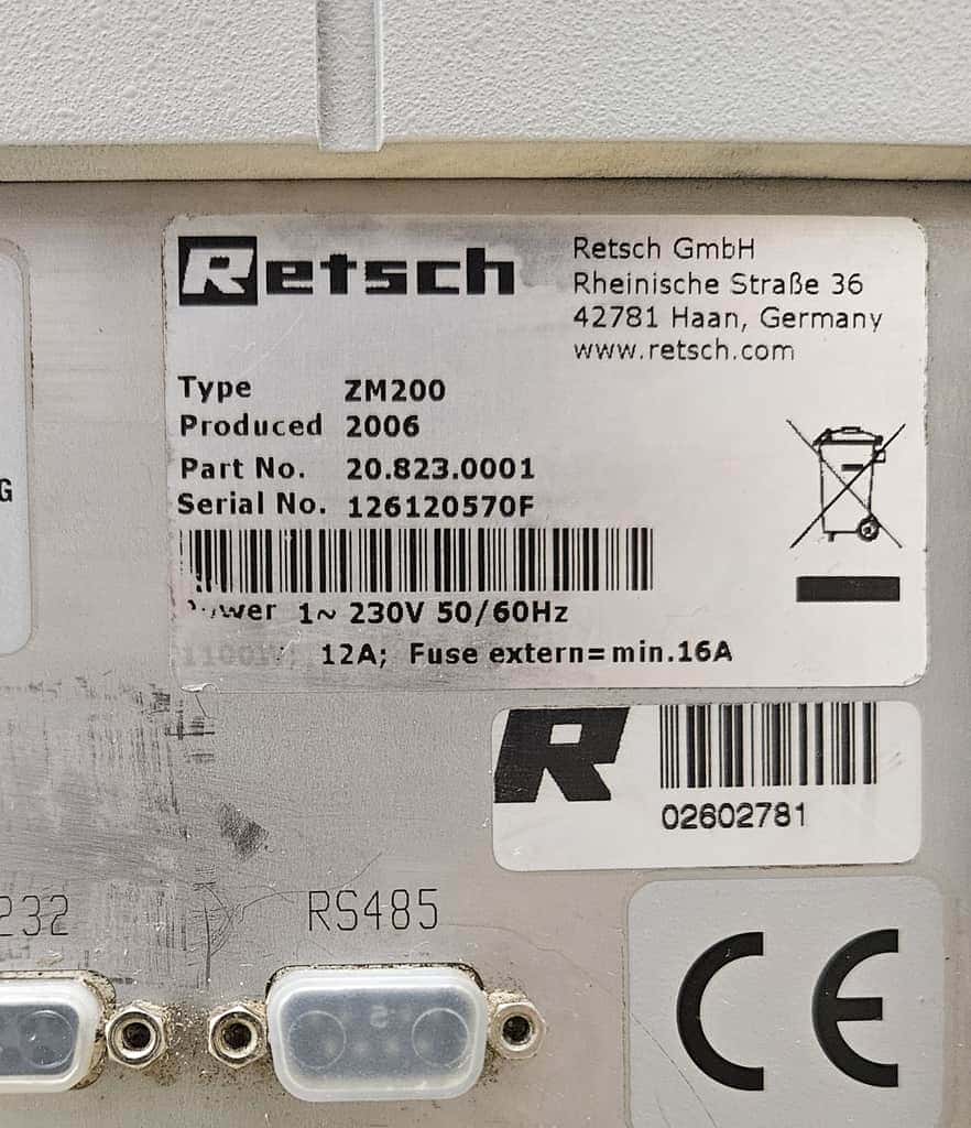 Retsch ZM200 ultracentrifugaalmolen