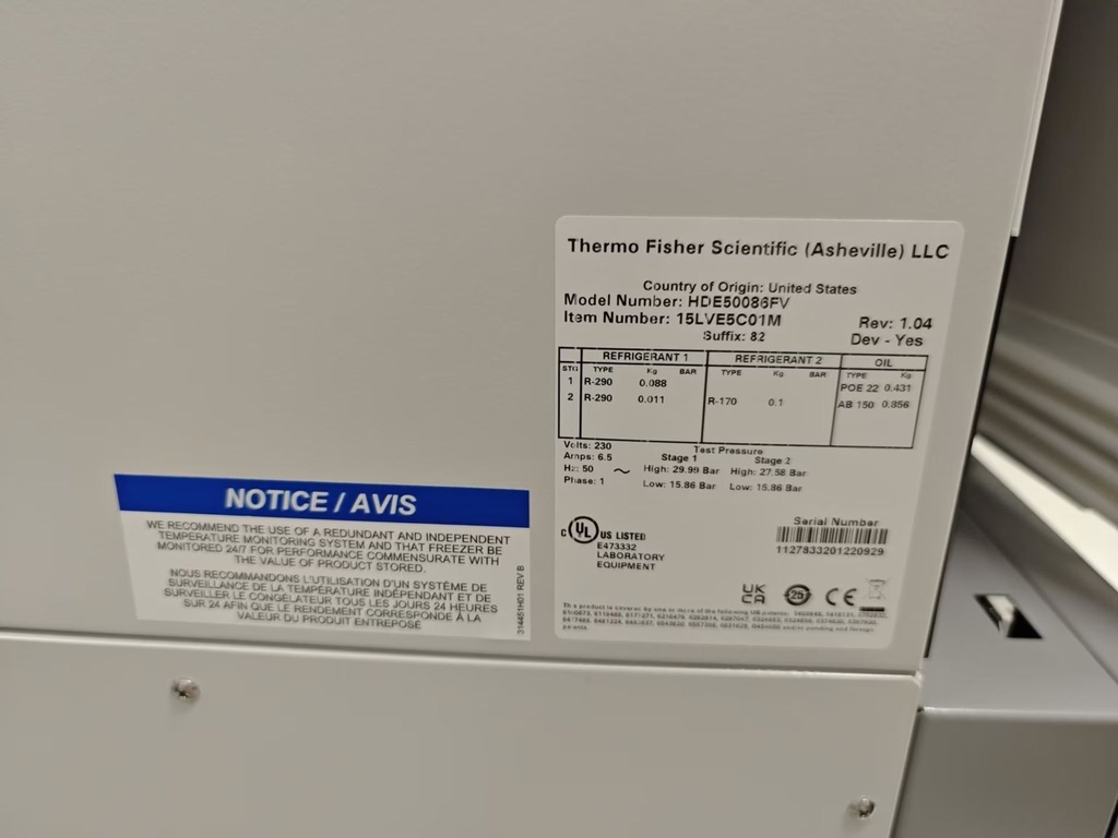 Ultra-Low Temperature Freezer -86 oC (2)